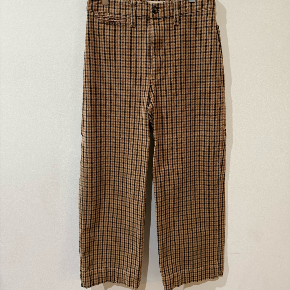 Madewell Plaid Wide-leg Pants